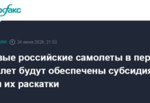 Новые российские самолеты в первые 5-6 лет будут обеспечены субсидиями для их раскатки