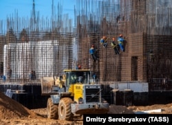 Строительная площадка мусоросжигающего завода в деревне Могутово Московской области. Фото ТАСС, 4 октября 2021 года