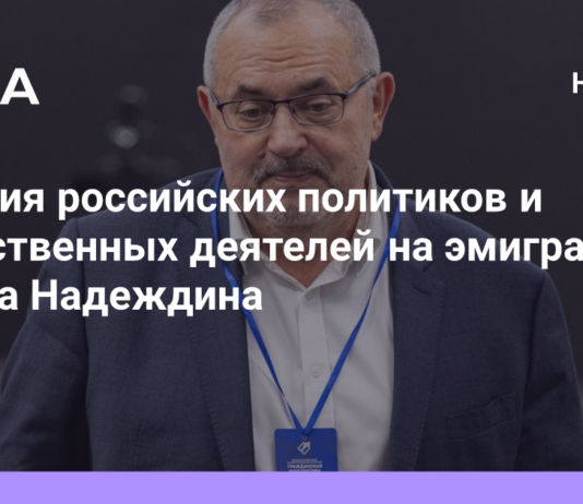 Реакция российских политиков и общественных деятелей на эмиграцию Бориса Надеждина